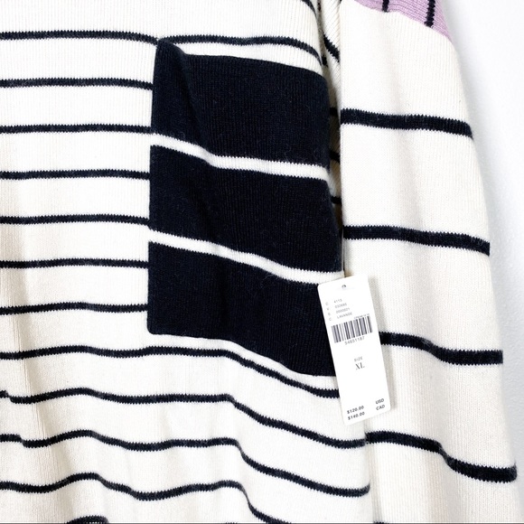 Anthropologie Faye Striped Sweater size XL Purple - Picture 3 of 7